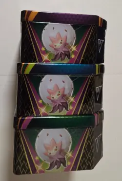 Pokemon TCG Shining Fates Tins Set of 3 - Eldegoss, Boltund, & Cramorant - New - Image 5