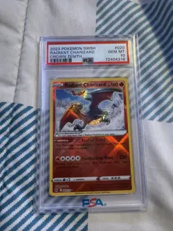 2023 Pokemon SWSH Radiant Charizard Crown Zenith PSA 10 - Image 1