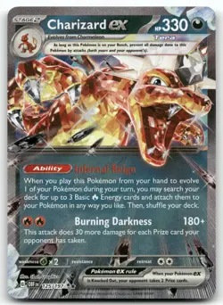 CHARIZARD EX 054/091 DOUBLE RARE PALDEAN FATES POKEMON LIGHTLY PLAYED - Image 1