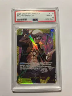 2025 One Peice Tcg Op10-119 SEC Trafalgar Law PSA 10 - Image 1