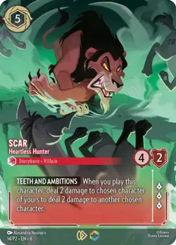 Disney Lorcana Scar Heartless Hunter - NM - Store Championship Promo - Image 1