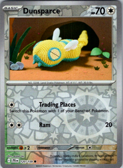 Pokemon Dunsparce 120/159 Journey Together Reverse Holo Card NM - Image 1