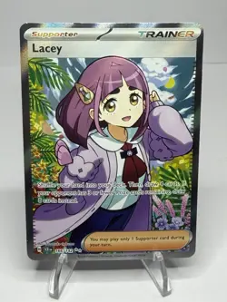 Pokemon TCG Lacey Trainer 166/142 Sv07 Stellar Crown Ultra Rare Holo Card - Image 1