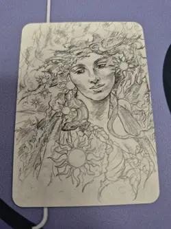 Sorcery the Contested Realm Beta Avatar Of Fire Sketch Card Curio NM - Image 1