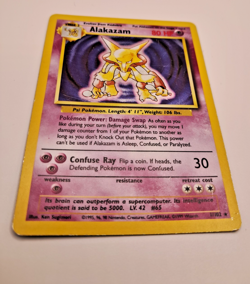 Alakazam 1/102 Holo Rare Base Set Pokemon Card WOTC 1999 Vintage MP - Image 4