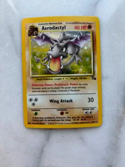 Aerodactyl Holo Rare WOTC Fossil 01/62 Pokemon Card NM, never played - Image 1