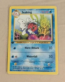 Pokemon TCG Seaking 46/64 Jungle Regular 1st Edition Mint/NM Card - Image 1