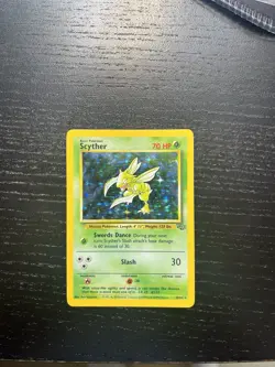 Pokemon Scyther Holo Rare Jungle 10/64 Unlimited NM/Mint Basic 1999 English Card - Image 1