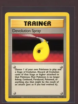 Devolution Spray Non-Holo 1999 WOTC Pokemon Card 72/102 Base Set EXC/LP - Image 1