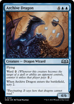 Archive Dragon #41 | Near Mint FOIL | Wilds of Eldraine WOE | Magic MTG - Image 1