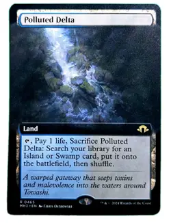 MTG Polluted Delta (Extended Art Variant) – Modern Horizons 3 (MH3) #0465 – Rare - Image 1
