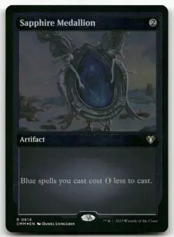 Sapphire Medallion (Foil Etched) #614 (NM) Commander Masters CMM Magic MTG - Image 1