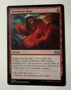 Monstrous Rage #142 (NM) Wilds of Eldraine WOE Magic MTG - Image 1