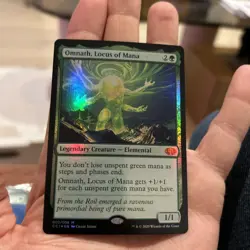 MTG Magic The Gathering Commander Collection Green NM Foil Omnath, Locus Of Mana - Image 1