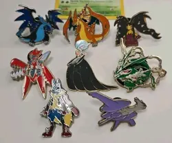 Pokemon Mega Evolution Enamel Pin Set Charizard Lucario Gardevoir Rayquaza Lot E - Image 1