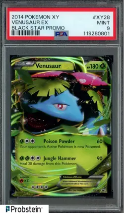 2014 Pokemon XY Black Star Promo #XY28 Venusaur Ex PSA 9 MINT - Image 1