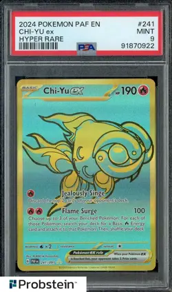 2024 Pokemon PAF EN Hyper Rare #241 Chi-yu Ex PSA 9 MINT - Image 1