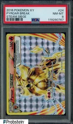 2016 Pokemon XY Steam Siege #24 Pyroar Break PSA 8 NM-MT - Image 1