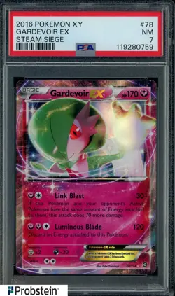 2016 Pokemon XY Steam Siege #78 Gardevoir Ex PSA 7 NM - Image 1