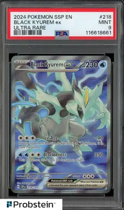2024 Pokemon SSP eN Ultra Rare #218 Black Kyurem Ex PSA 9 MNIt - Image 1