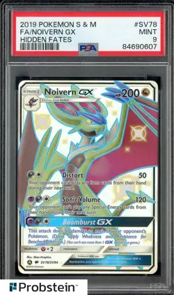 2019 Pokemon S & M Hidden Fates #SV78 Noivern Gx FA PSA 9 MINT - Image 1