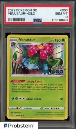 2022 Pokemon Go #003 Venusaur Holo PSA 10 GEM MINT - Image 1