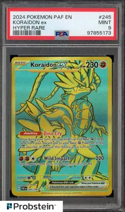 2024 Pokemon PAF EN Hyper Rare #245 oraidon Ex PSA 9 MINT - Image 1