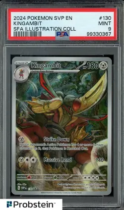 2024 Pokemon SVP EN Sfa Illustration Coll #130 Kingambit PSA 9 MINT - Image 1