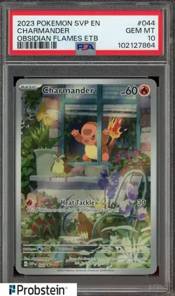 2023 Pokemon SVP EN Obsidian Flames ETB #044 Charmander PSA 10 GEM MINT - Image 1