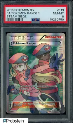 2016 Pokemon XY Steam Siege #113 Pokemon Ranger Fa PSA 8 NM-MT - Image 1