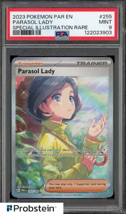 2023 Pokemon PAR EN SIR #255 Parasol Lady PSA 9 MINT - Image 1