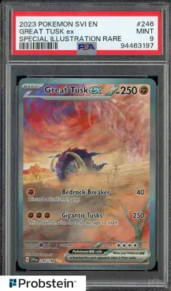 2023 Pokemon SVI EN SIR #246 Great Tusk Ex PSA 9 MINT - Image 1