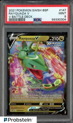 2021 Pokemon SWSH V Battle Deck #147 Rayquaza V PSA 9 MINT - Image 1