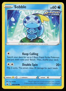 Sobble 041/198 Common Chilling Reign Pokemon Near Mint - Image 1