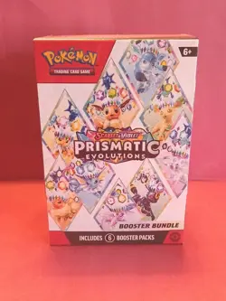 Pokemon Scarlet & Violet Prismatic Evolutions Booster Bundle Factory Sealed 6pks - Image 1