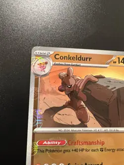 Pokemon Black Bolt #049/086 Conkeldurr (Master Ball Pattern) - Image 2