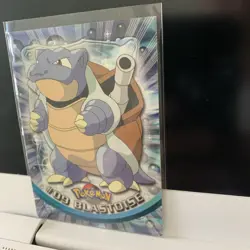 Topps Pokemon TV Animation Series 1 Blastoise #9 Blue Logo LP - Image 2