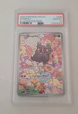 2023 Pokemon Paradox Rift Morpeko 206/182 IR Illustration Rare PSA 10 GEM MINT - Image 1