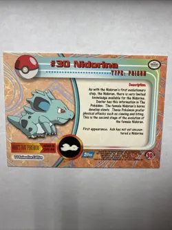Topps Pokemon Nidorina #30 TV Animation Edition - Image 2