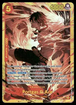 Portgas.D.Ace (118) OP16-118 Secret Rare The Time of Battle One Piece Foil NM - Image 1