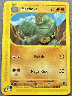 Pokemon TCG Machoke 85/165 Expedition Regular Uncommon Card LP - Image 1