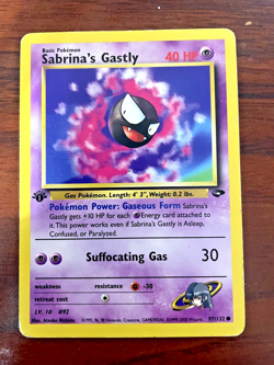 Pokemon Card - Sabrina's Gastly 97/132 - Gym Challenge Vintage 2000 - Image 1