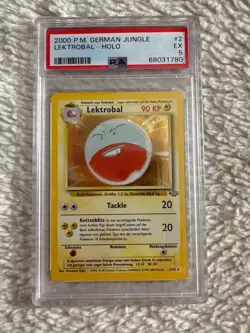 Pokemon Card Electrode German Lektrobal 2/64 Jungle HOLO PSA 5 - Image 1