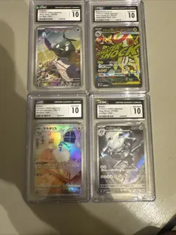 4 Cgc Graded 10 Japanese Cards Lot Of 4 All Full Arts! Pokemon Tcg - Image 1