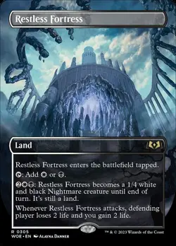 Restless Fortress Borderless Regular - Wilds Of Eldraine MTG-NM - Image 1