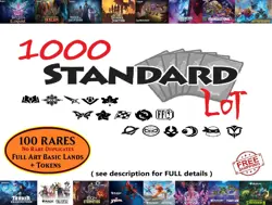 1000 Standard MTG Lot - 100 RARES NO duplication + Tokens & Full Art Lands MTG - Image 1