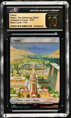 PLAINS Assassin's Creed Foil CGC Pristine 10 MTG - Image 1