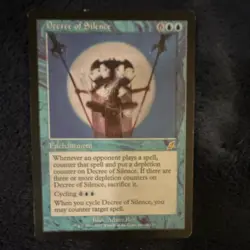 Magic The Gathering (MTG) Decree of Silence, Scourge - Image 1