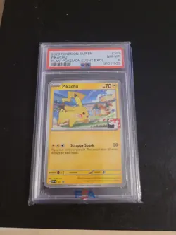 Pikachu SVP 101 - PLAY! Promo Event Exclusive Pokemon 2023 PSA 8 NM-MT - Image 1