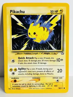 Pikachu 70/111 Neo Genesis Common Pokemon TCG - Image 1
